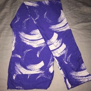 LLR EUC purple and white brushstroke TC leggings